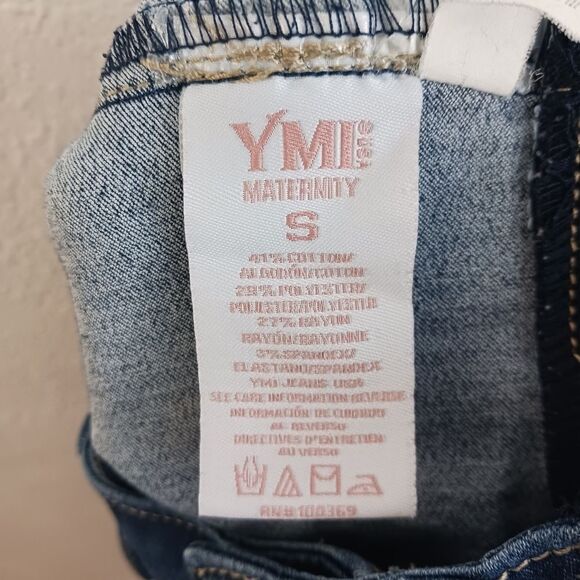 YMI Skinny blue JEANS with Side Elastic Maternity Size S - Picture 4 of 9